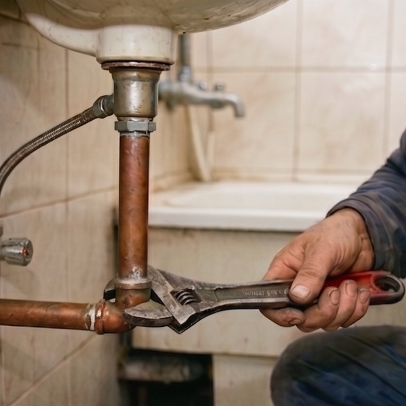 Lavabo altı boru tamiri